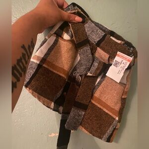 SHIEN BROWNS PLAID SKIRT